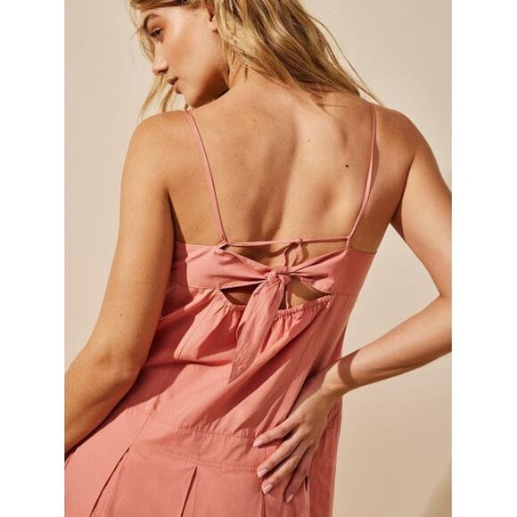NWT Free People In My Town Pleated Midi Dress FREE-EST $108 X-SMALL Canyon Clay - Picture 3 of 5
